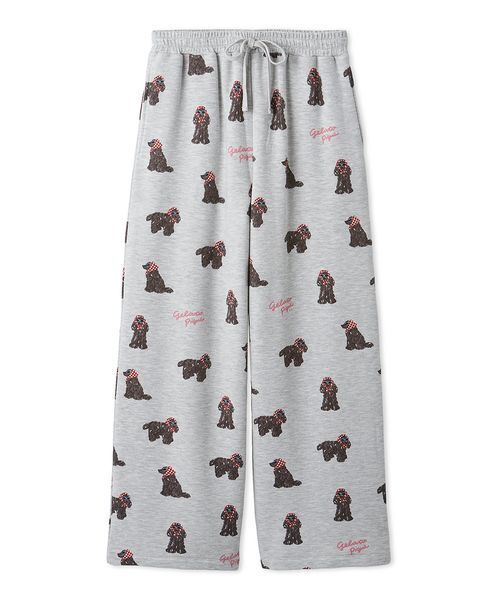 スカーフDOG柄ロングパンツ（ルームウェア/パジャマ）｜gelato pique