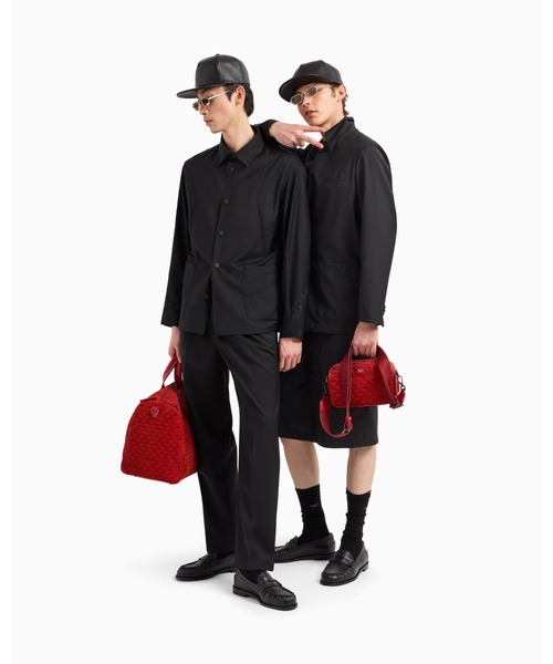 EMPORIO ARMANI（エンポリオアルマーニ）の「【エンポリオ アルマーニ】タック入りオーバーサイズパンツ スーパーライトウール（スラックス・メンズ・ブラック・46/48/52/50）」の5枚目の写真