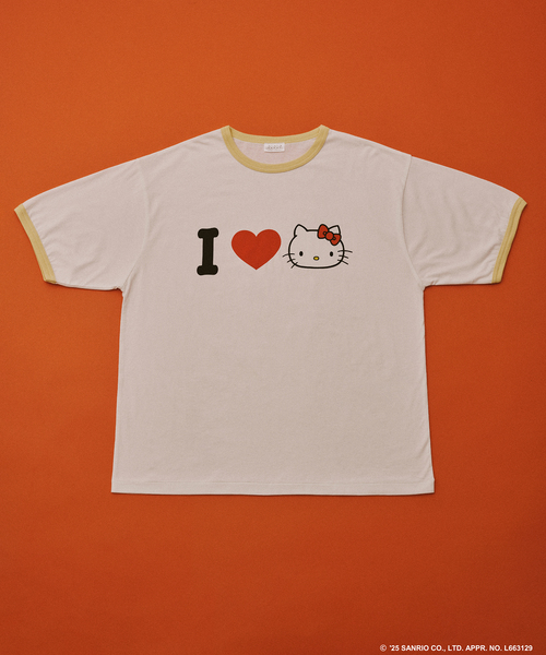 HELLO KITTY / ハローキティ プリント リンガーTシャツ（Tシャツ