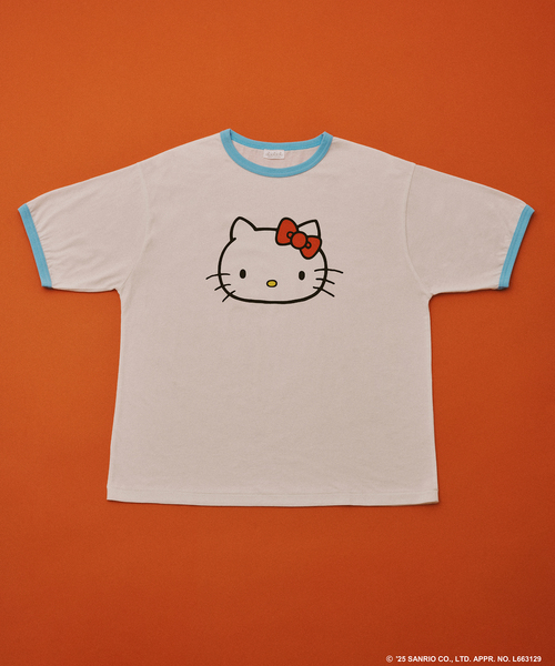 HELLO KITTY / ハローキティ プリント リンガーTシャツ（Tシャツ