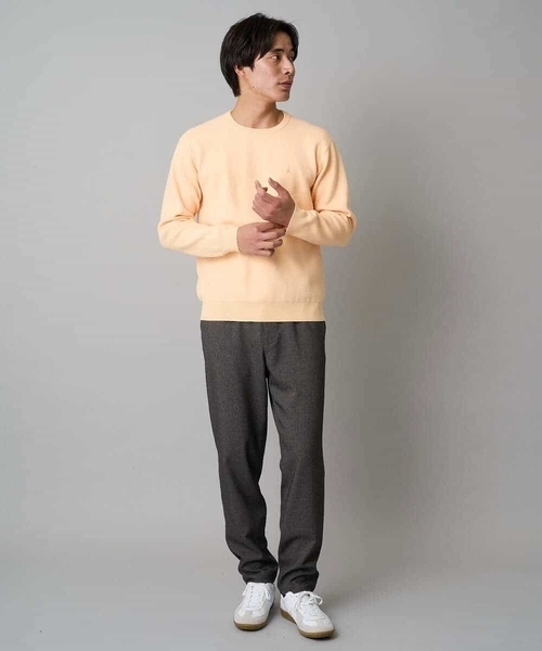 a.v.v(アーヴェヴェ)の「【イージーケア/毛玉になりにくい】メランジツイルストレッチセミルーズパンツ【洗濯機で洗える/ストレッチ】(その他パンツ・メンズ・ブラウン/ライトグレー・48/46/50)」の5枚目の写真
