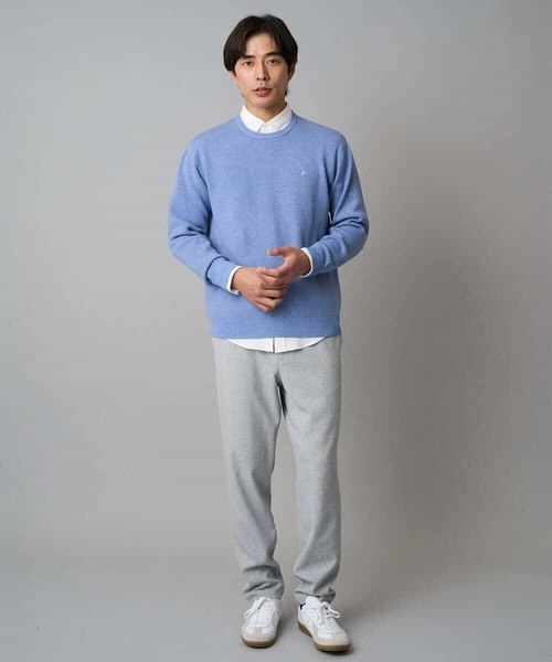 a.v.v（アーヴェヴェ）の「【イージーケア/毛玉になりにくい】メランジツイルストレッチセミルーズパンツ【洗濯機で洗える/ストレッチ】（その他パンツ・メンズ・ブラウン/ライトグレー・48/46/50）」の3枚目の写真