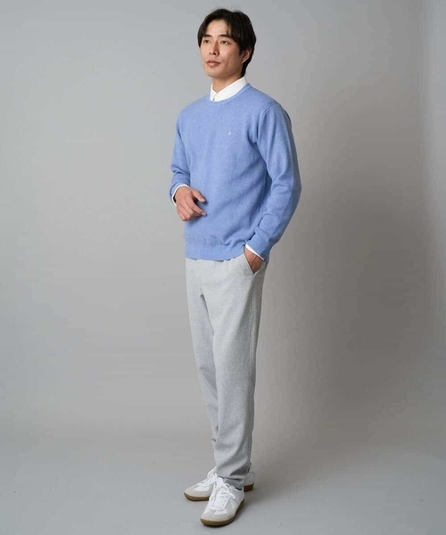 a.v.v（アーヴェヴェ）の「【イージーケア/毛玉になりにくい】メランジツイルストレッチセミルーズパンツ【洗濯機で洗える/ストレッチ】（その他パンツ・メンズ・ブラウン/ライトグレー・48/46/50）」の5枚目の写真