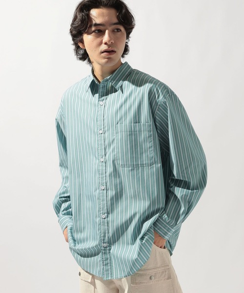 niko and...(ニコアンド)の「イージーケア柄シャツ(シャツ/ブラウス・メンズ・グリーン/グレー/サックスブルー/その他1/オレンジ/ネイビー/ベージュ・LARGE/MEDIUM)」の4枚目の写真