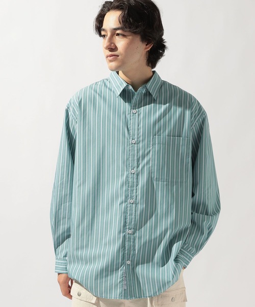 niko and...(ニコアンド)の「イージーケア柄シャツ(シャツ/ブラウス・メンズ・グリーン/グレー/サックスブルー/その他1/オレンジ/ネイビー/ベージュ・LARGE/MEDIUM)」の8枚目の写真