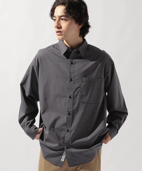 niko and...(ニコアンド)の「イージーケア柄シャツ(シャツ/ブラウス・メンズ・グリーン/グレー/サックスブルー/その他1/オレンジ/ネイビー/ベージュ・LARGE/MEDIUM)」の9枚目の写真