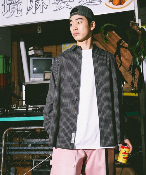 niko and...(ニコアンド)の「イージーケア柄シャツ(シャツ/ブラウス・メンズ・グリーン/グレー/サックスブルー/その他1/オレンジ/ネイビー/ベージュ・LARGE/MEDIUM)」の14枚目の写真