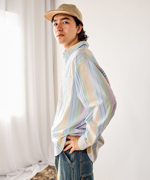 niko and...(ニコアンド)の「イージーケア柄シャツ(シャツ/ブラウス・メンズ・グリーン/グレー/サックスブルー/その他1/オレンジ/ネイビー/ベージュ・LARGE/MEDIUM)」の22枚目の写真