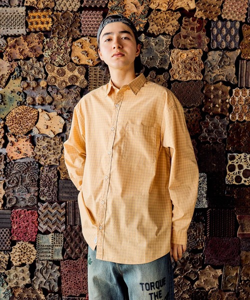 niko and...(ニコアンド)の「イージーケア柄シャツ(シャツ/ブラウス・メンズ・グリーン/グレー/サックスブルー/その他1/オレンジ/ネイビー/ベージュ・LARGE/MEDIUM)」の19枚目の写真