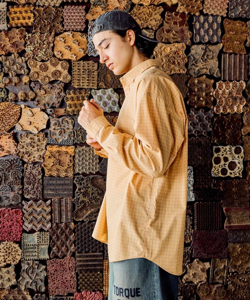 niko and...(ニコアンド)の「イージーケア柄シャツ(シャツ/ブラウス・メンズ・グリーン/グレー/サックスブルー/その他1/オレンジ/ネイビー/ベージュ・LARGE/MEDIUM)」の20枚目の写真