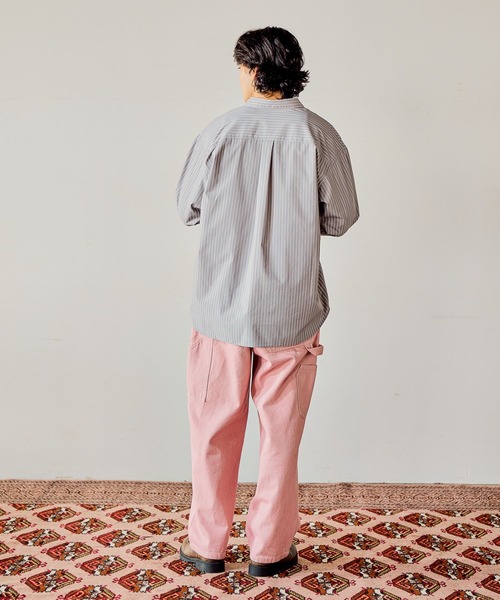 niko and...(ニコアンド)の「イージーケア柄シャツ(シャツ/ブラウス・メンズ・グリーン/グレー/サックスブルー/その他1/オレンジ/ネイビー/ベージュ・LARGE/MEDIUM)」の9枚目の写真