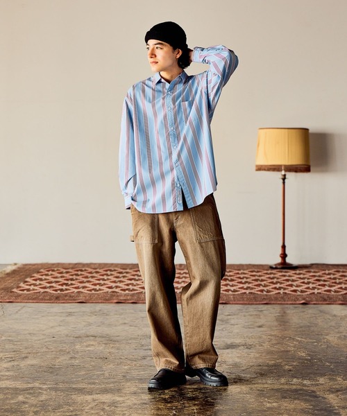 niko and...(ニコアンド)の「イージーケア柄シャツ(シャツ/ブラウス・メンズ・グリーン/グレー/サックスブルー/その他1/オレンジ/ネイビー/ベージュ・LARGE/MEDIUM)」の15枚目の写真