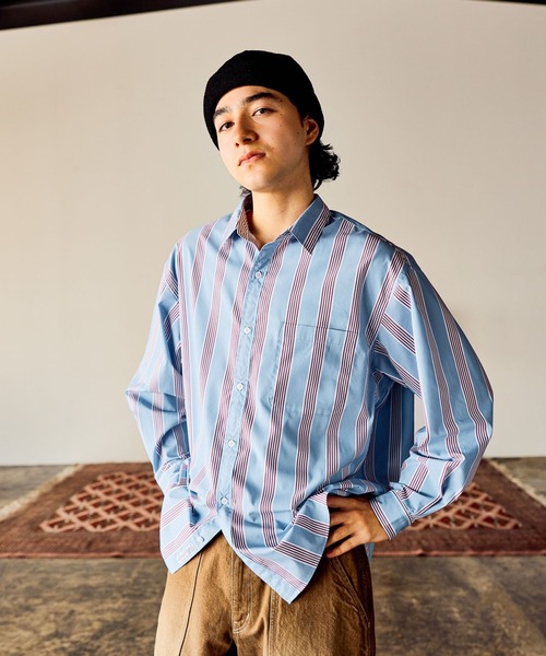 niko and...(ニコアンド)の「イージーケア柄シャツ(シャツ/ブラウス・メンズ・グリーン/グレー/サックスブルー/その他1/オレンジ/ネイビー/ベージュ・LARGE/MEDIUM)」の17枚目の写真