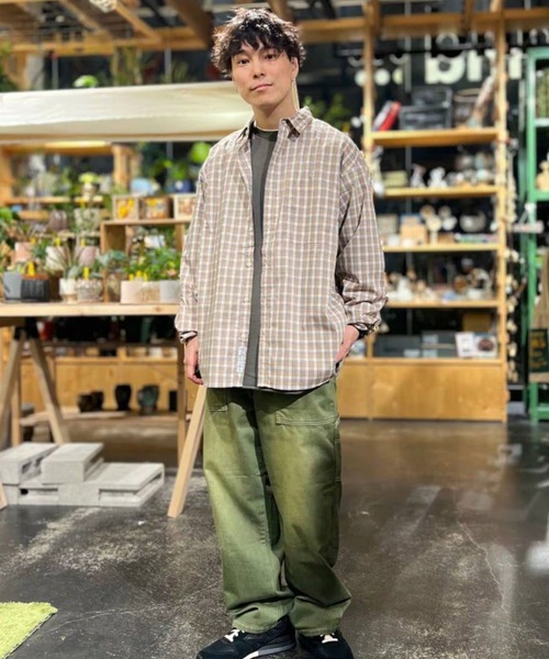 niko and...(ニコアンド)の「イージーケア柄シャツ(シャツ/ブラウス・メンズ・グリーン/グレー/サックスブルー/その他1/オレンジ/ネイビー/ベージュ・LARGE/MEDIUM)」の13枚目の写真
