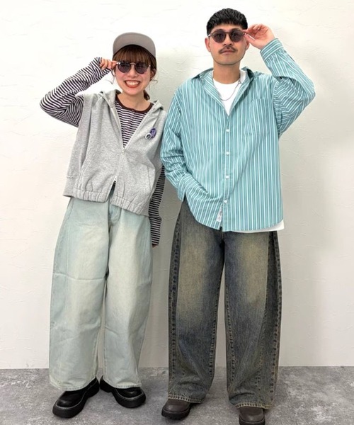 niko and...(ニコアンド)の「イージーケア柄シャツ(シャツ/ブラウス・メンズ・グリーン/グレー/サックスブルー/その他1/オレンジ/ネイビー/ベージュ・LARGE/MEDIUM)」の8枚目の写真