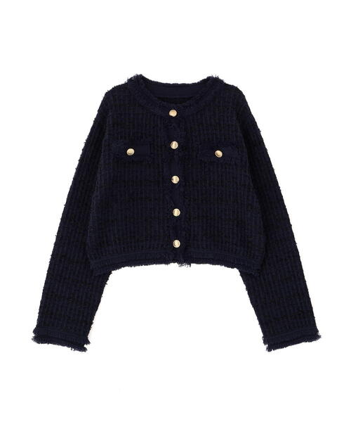 FREE'S MART(フリーズマート)の「◆ツィードニットカーディガン(ニット/セーター・レディース・ホワイト/ネイビー・FREE)」の18枚目の写真