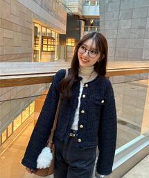 FREE'S MART（フリーズマート）の「◆ツィードニットカーディガン（ニット/セーター）」