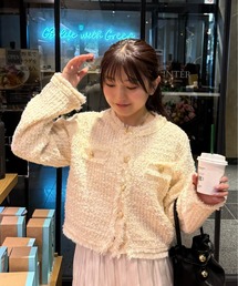 FREE'S MART（フリーズマート）の「◆ツィードニットカーディガン（ニット/セーター）」