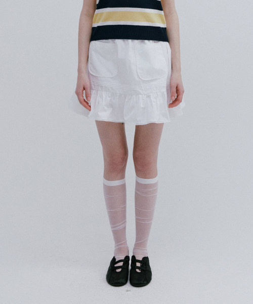 MAIS（マイス）の「TWO POCKET SKIRT / WHITE（スカート・レディース・その他・FREE）」の3枚目の写真