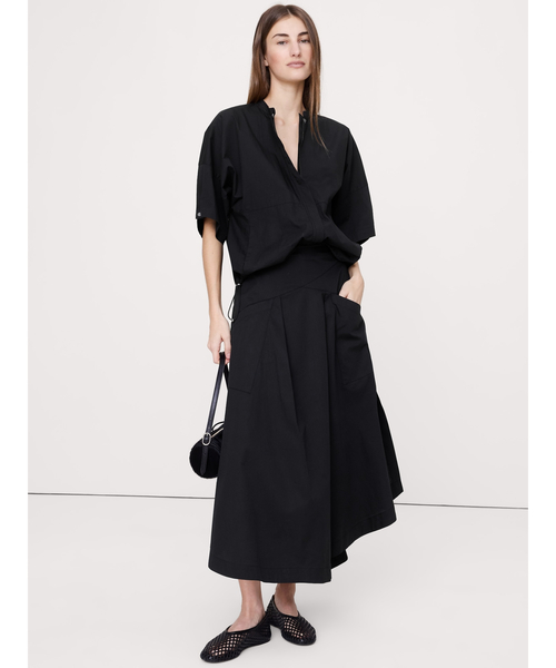 Banana Republic（バナナリパブリック）の「ストレッチ コットン ドロップウエスト マキシ スカート（スカート・レディース・ブラック/ベージュ・0/6/4/2/8）」の3枚目の写真