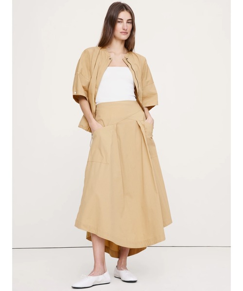 Banana Republic（バナナリパブリック）の「ストレッチ コットン ドロップウエスト マキシ スカート（スカート・レディース・ブラック/ベージュ・0/6/4/2/8）」の4枚目の写真