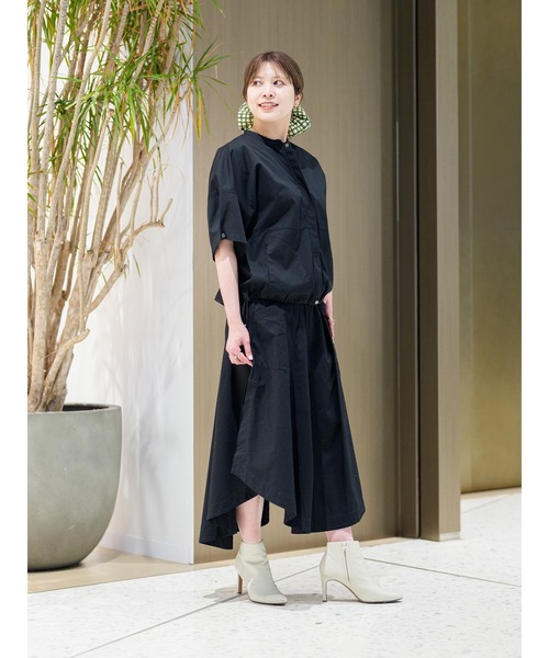 Banana Republic(バナナリパブリック)の「ストレッチ コットン ドロップウエスト マキシ スカート(スカート・レディース・ブラック/ベージュ・0/6/4/2/8)」の6枚目の写真