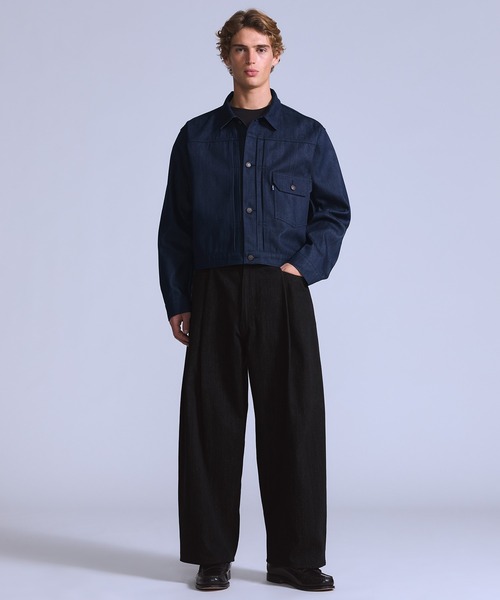 Levi's(リーバイス)の「Levi's/リーバイス BLUETAB(TM) ワイドプリーツ CROP ジーンズ ブラック(デニムパンツ・メンズ・ブラック・28inch/29inch/30inch/31inch/32inch/33inch/34inch/36inch)」の6枚目の写真