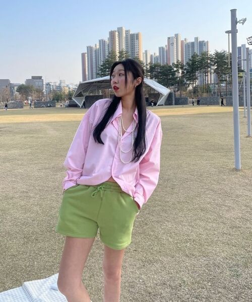 DANGLEDROP(ダングルドロップ)の「DGDPスウェットショートパンツピンク(その他パンツ・レディース・その他・S/M)」の9枚目の写真