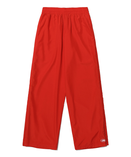 NICE GHOST CLUB(ナイスゴーストクラブ)の「SIDE ZIP TRACK PANTS_RED(NG2DSUPA11A)(スウェットパンツ・レディース・レッド・S/M/L)」の1枚目の写真