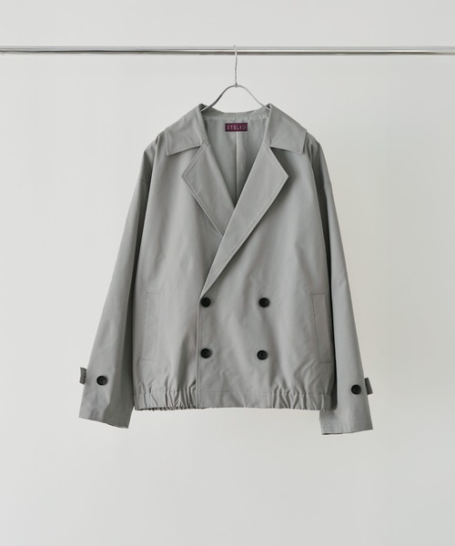 ETELIO(エテリオ)の「綿タッチスムースPコートダブルジャケット(テーラードジャケット・メンズ・ライトグレー/ブラウン/ブラック・S/M/L/XL)」の22枚目の写真