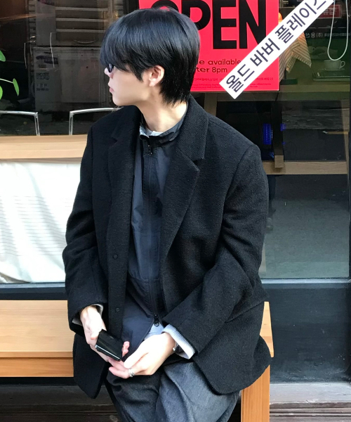 MINDBRIDGE（マインドブリッジ）の「[COUTURE]ウールブークレオーバーサイズジャケット（テーラードジャケット・メンズ・ブラック・100/95/105）」の13枚目の写真