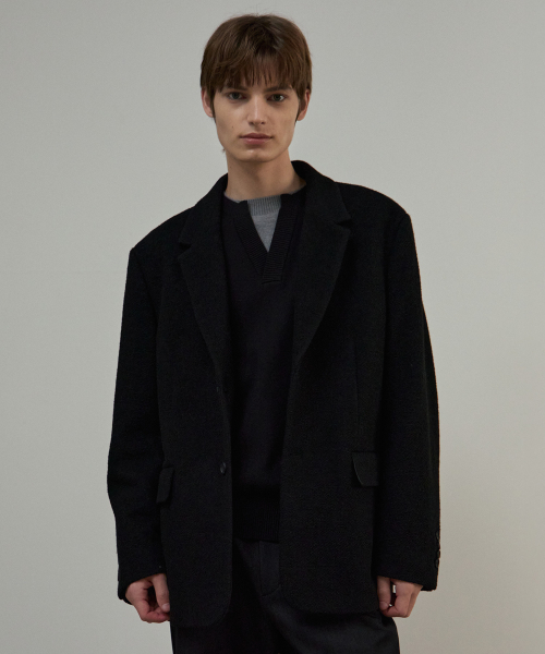 MINDBRIDGE（マインドブリッジ）の「[COUTURE]ウールブークレオーバーサイズジャケット（テーラードジャケット・メンズ・ブラック・100/95/105）」の8枚目の写真