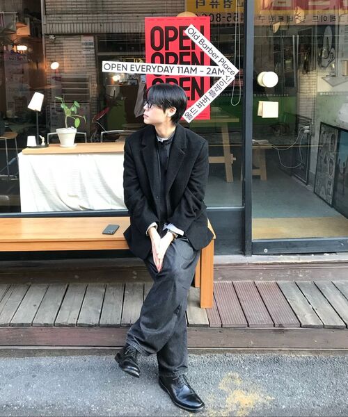 MINDBRIDGE（マインドブリッジ）の「[COUTURE]ウールブークレオーバーサイズジャケット（テーラードジャケット・メンズ・ブラック・100/95/105）」の5枚目の写真