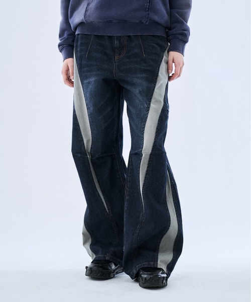 Ripstop docking denim pants / リップストップドッキングデニムパンツ