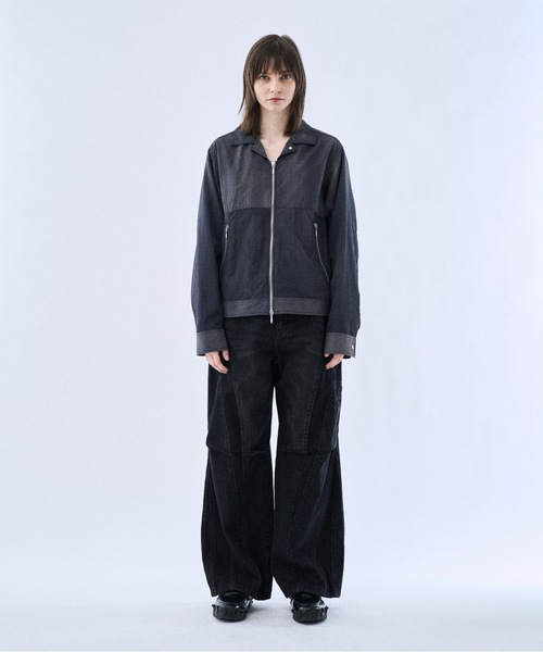 PHILTHEORY(フィルセオリー)の「Ripstop docking denim pants / リップストップドッキングデニムパンツ(デニムパンツ・メンズ・ブラック/ネイビー・3/2/1)」の3枚目の写真