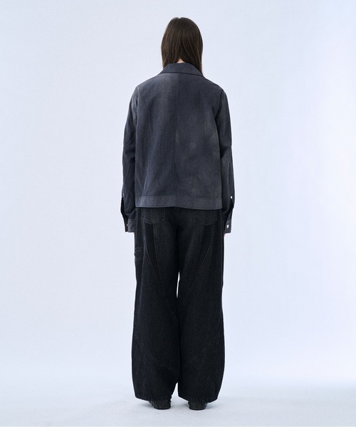 PHILTHEORY(フィルセオリー)の「Ripstop docking denim pants / リップストップドッキングデニムパンツ(デニムパンツ・メンズ・ブラック/ネイビー・3/2/1)」の5枚目の写真