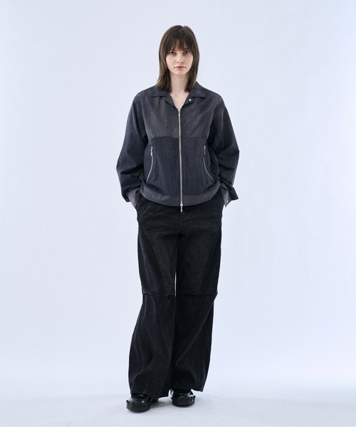 PHILTHEORY(フィルセオリー)の「Ripstop docking denim pants / リップストップドッキングデニムパンツ(デニムパンツ・メンズ・ブラック/ネイビー・3/2/1)」の6枚目の写真