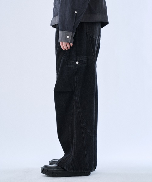 PHILTHEORY(フィルセオリー)の「Ripstop docking denim pants / リップストップドッキングデニムパンツ(デニムパンツ・メンズ・ブラック/ネイビー・3/2/1)」の9枚目の写真