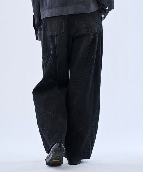 PHILTHEORY(フィルセオリー)の「Ripstop docking denim pants / リップストップドッキングデニムパンツ(デニムパンツ・メンズ・ブラック/ネイビー・3/2/1)」の11枚目の写真