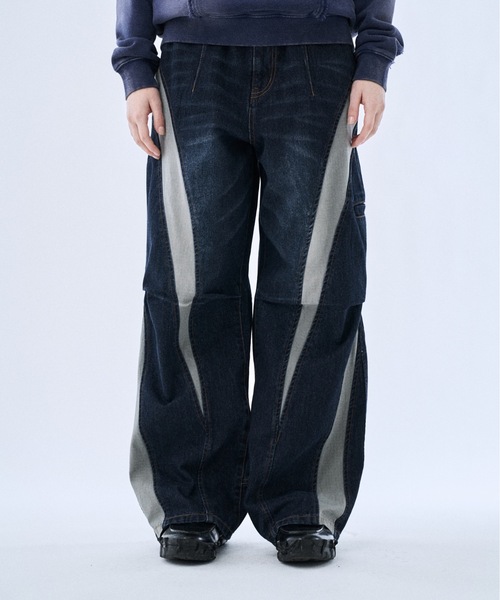 PHILTHEORY(フィルセオリー)の「Ripstop docking denim pants / リップストップドッキングデニムパンツ(デニムパンツ・メンズ・ブラック/ネイビー・3/2/1)」の16枚目の写真