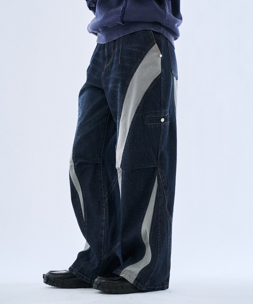PHILTHEORY(フィルセオリー)の「Ripstop docking denim pants / リップストップドッキングデニムパンツ(デニムパンツ・メンズ・ブラック/ネイビー・3/2/1)」の18枚目の写真