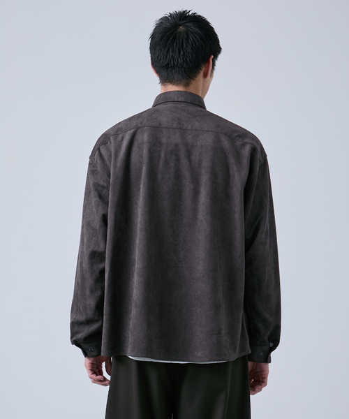 B.C STOCK(ベーセーストック)の「《追加》フェイクスエード シャツジャケット(ライダースジャケット・メンズ・チャコールグレー/キャメル/ブラウン・MEDIUM/LARGE)」の7枚目の写真