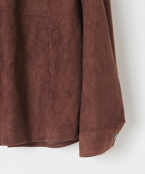 B.C STOCK（ベーセーストック）の「《追加》フェイクスエード シャツジャケット（ライダースジャケット・メンズ・チャコールグレー/キャメル/ブラウン・MEDIUM/LARGE）」の18枚目の写真