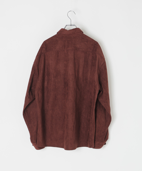 B.C STOCK（ベーセーストック）の「《追加》フェイクスエード シャツジャケット（ライダースジャケット・メンズ・チャコールグレー/キャメル/ブラウン・MEDIUM/LARGE）」の21枚目の写真