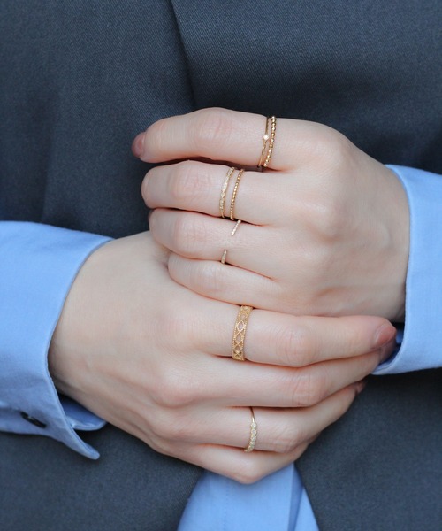 NOIR DE POUPEE(ノワールドプーペ)の「silver925 すかしレースリング(リング・レディース・ゴールド・#13/#11/#9/#5/#3/#15)」の2枚目の写真