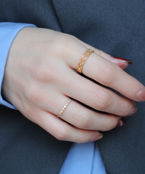 NOIR DE POUPEE(ノワールドプーペ)の「silver925 すかしレースリング(リング・レディース・ゴールド・#13/#11/#9/#5/#3/#15)」の3枚目の写真