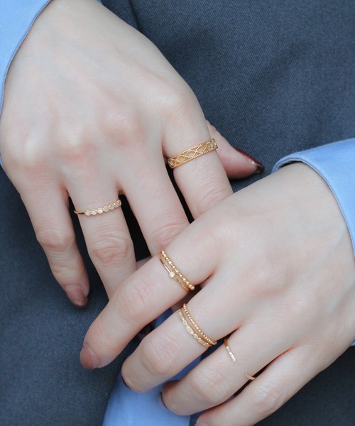 NOIR DE POUPEE(ノワールドプーペ)の「silver925 すかしレースリング(リング・レディース・ゴールド・#13/#11/#9/#5/#3/#15)」の4枚目の写真