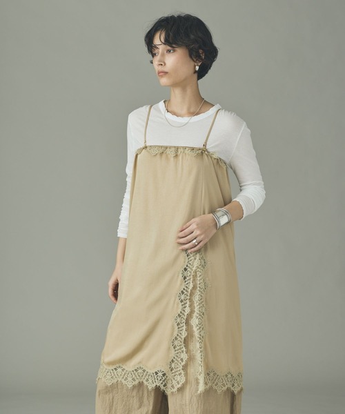 Curensology（カレンソロジー）の「Curensology(カレンソロジー)/2WAYレーススリットスカート（ワンピース・レディース・ベージュ/ブラック・FREE）」の5枚目の写真