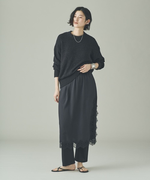 Curensology（カレンソロジー）の「Curensology(カレンソロジー)/2WAYレーススリットスカート（ワンピース・レディース・ベージュ/ブラック・FREE）」の13枚目の写真