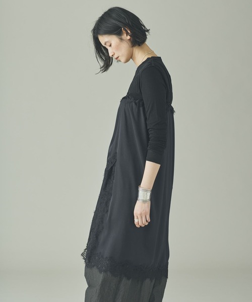 Curensology（カレンソロジー）の「Curensology(カレンソロジー)/2WAYレーススリットスカート（ワンピース・レディース・ベージュ/ブラック・FREE）」の17枚目の写真